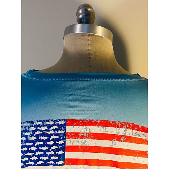 AWESOME! Reel Life Gear Mens crew neck Shirt Sun Ray Defender Performance.(92) - Picture 11 of 13